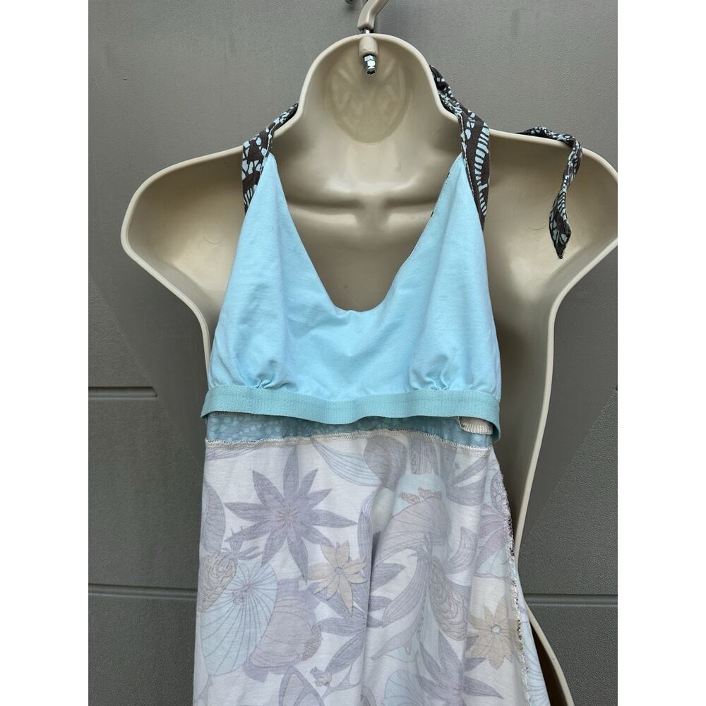 Patagonia Iliana Halter Dress Athletic Beach Resort Floral shelf bra Sz M - Picture 8 of 10